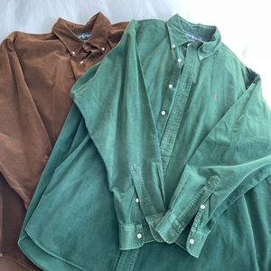 TWO corduroy Ralph Lauren XL bottom downs